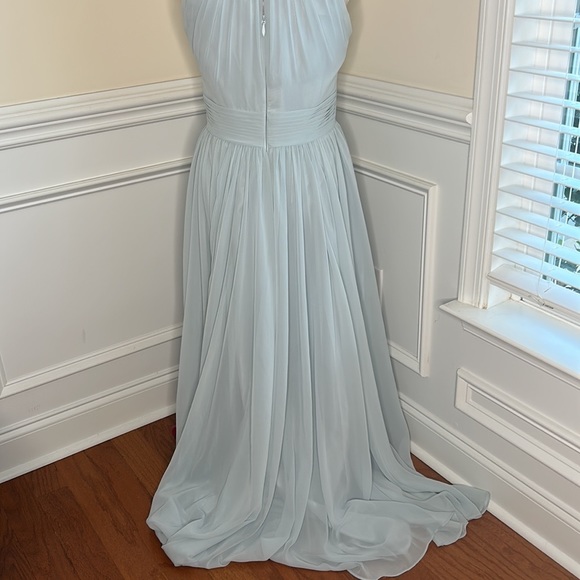 Azazie Light Blue Long BridesMade/Formal Dress Sz 8 - Picture 14 of 15